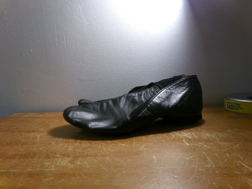 Dance Jazz Shoes Bloch 5.5M Adult Black Leather Slip On Split Sole